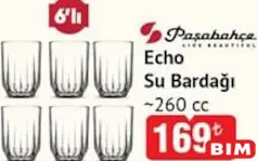 PAŞABAHÇE ECHO SU BARDAĞI 260 CC 6'LI